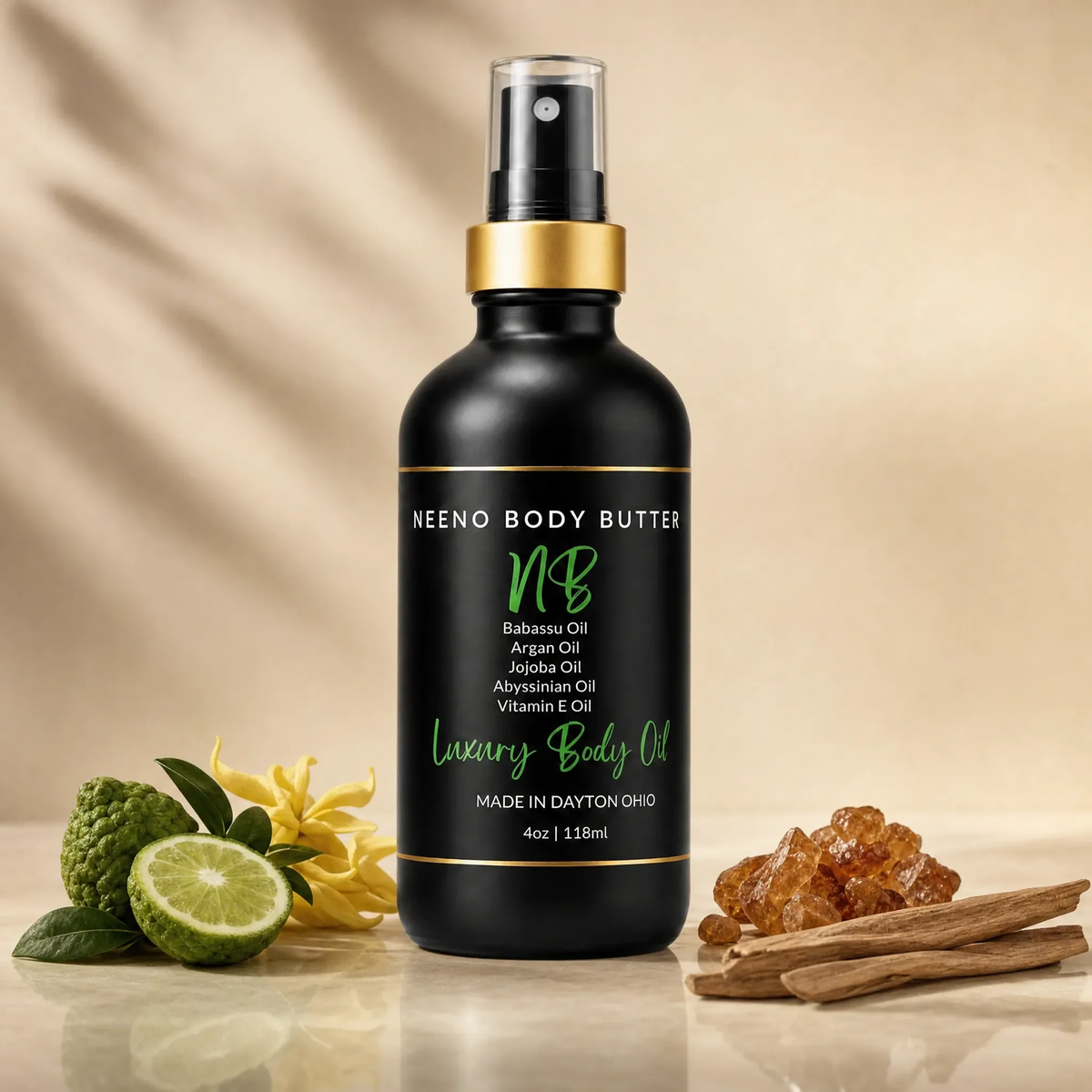Crown Love Luxury Body Oil | Neeno Body Butter | Musk & Amber