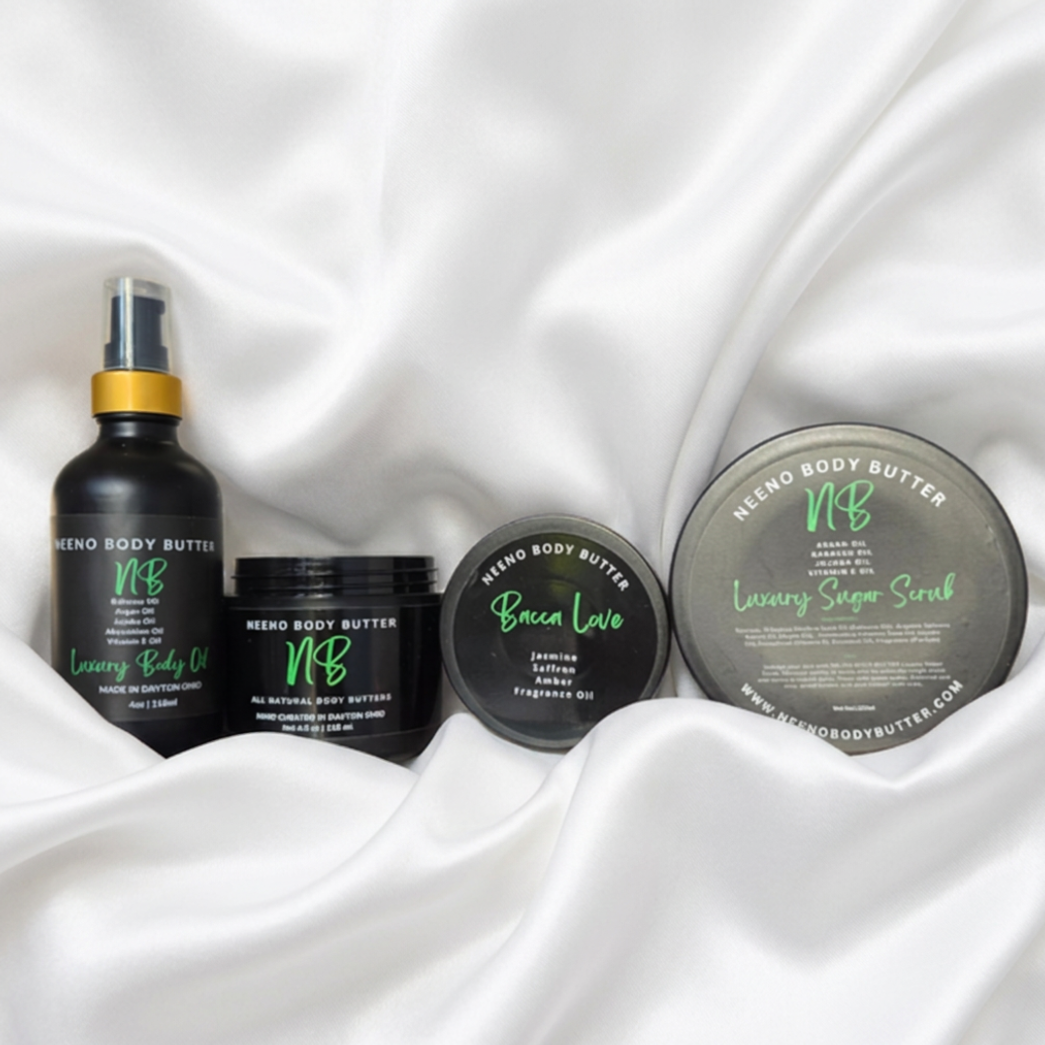 Glow Ritual Bundle | Luxury Scrub, Butter & Oil | Neeno Body Butter